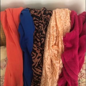 5 various affinity scarves lightweight see picture